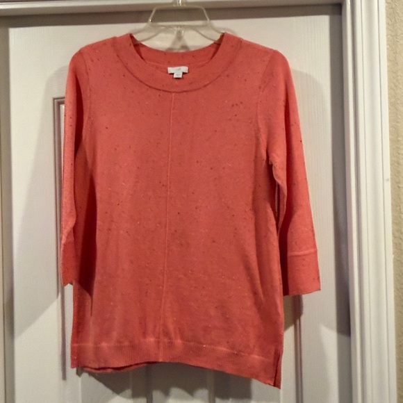 J.Jill Women's Coral Sweater size S like new - Picture 3 of 4